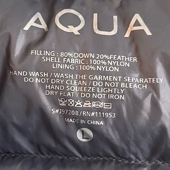 Cozy Down Puffer Coat with Stuff Bag Charcoal Womens Size L - Picture 7 of 11